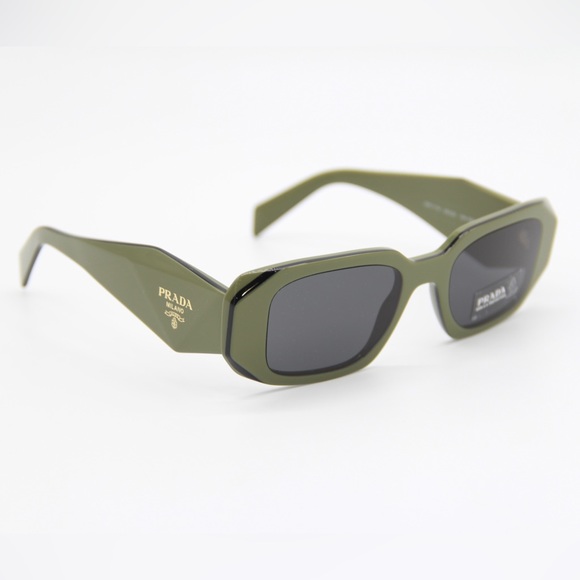 NEW PRADA GREEN PR17WS 13N5S0 UNISEX GREEN SUNGLASSES PRADA SPR 17W 13N-5S0 - Picture 3 of 14